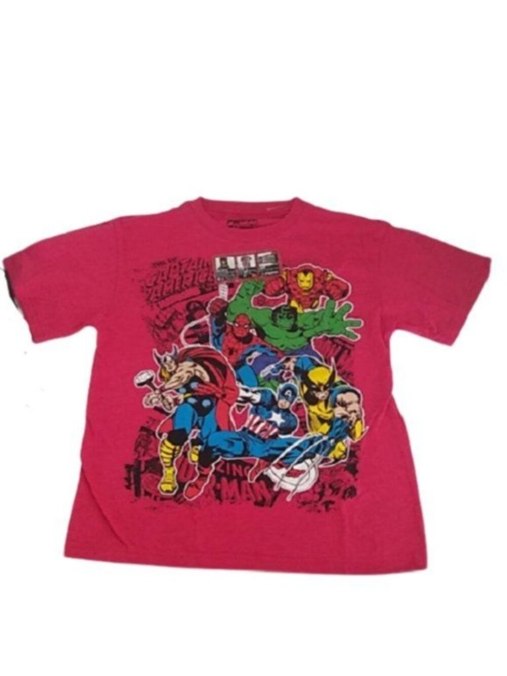Marvel Comics Boys Character Shirt (Red, Medium 8)